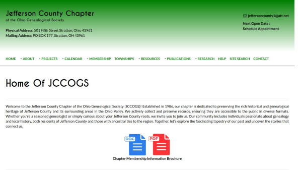 Jeffcochapter website screenshot